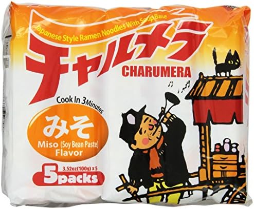 Charumera Miso Flavor Ramen Noodles 3.52ozx5, total 17.6oz
