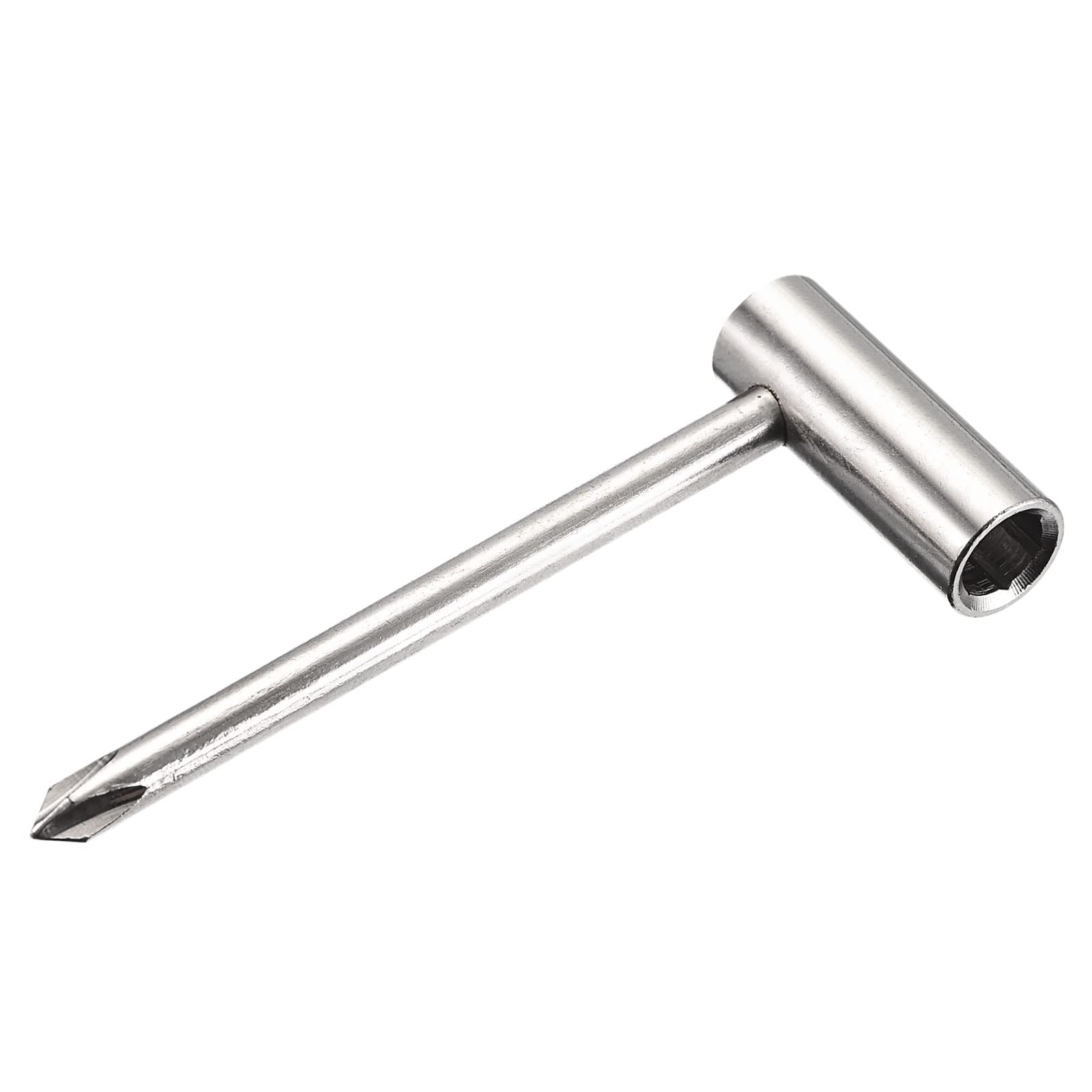 PATIKIL Rod Wrench Nut Driver Hexagon Key Instrument Accessory Repair Tool 7mm for Guitar Neck Adjustment with Phillips Screwdriver Silver Tone