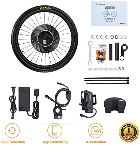 ZiXHiLL 36V 240W 26" Electric Front Bicycle E Bike Wheel Hub Motor Conversion Kit Bluetooth