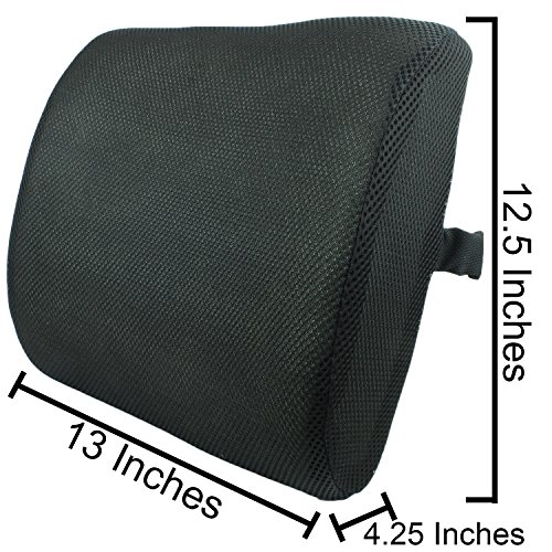 Lumbar Support Back Cushion Pillow for Backrest in Office Chairs and Car Seats by bogo Brands