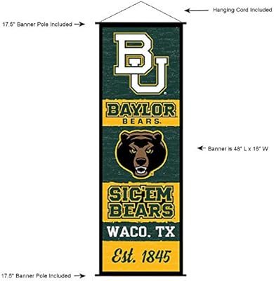 Amazon Com Baylor Bears Banner And Scroll Sign Sports Outdoors