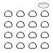 PH PandaHall About 50 Pcs 304 Stainless Steel D Rings Buckle Ring Bag Purse Keychain Snap Hook Webbing Belts Loop Strap 11 Gauge fits Webbing 14mm