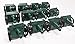 Toy Essentials 12 Pcs Army Green Cannons with Moving Wheels 4 Inches