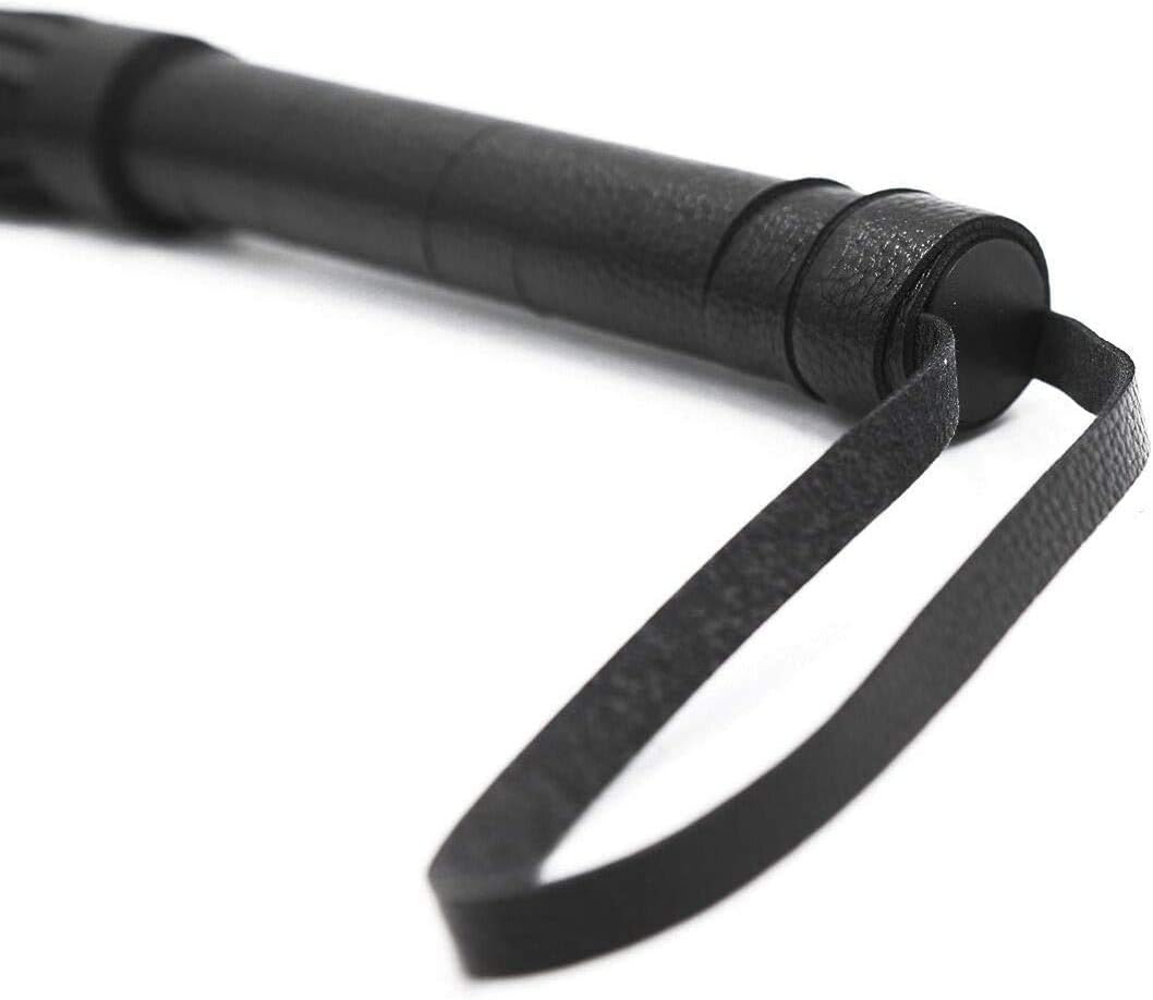 18" Riding Crop + Horse | Genuine Leather Jump Bat Top | Black Faux Handle | Equestrian Fiberglass Shaft | Equestrianism Training | Premium Quality English International for Tough Teaching: Health & Personal Care