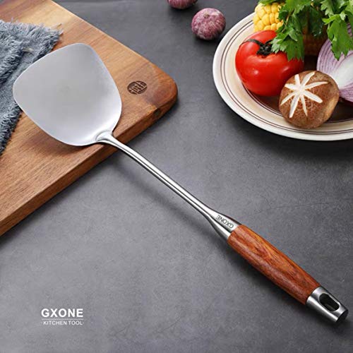 Chinese Wok Spatula, 304 Stainless Steel Spatula with Heat Resistant