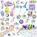 JOYIN Over 120 Unicorn Party Favors Supplies Set Includes unicorn Balloons, Headbands, Goodie Bags, Cupcake Toppers and Wrappers, Necklaces, Stickers, Keychains, Bracelet, Tattoos, Stamps for Birthday Party Decorations, Photo Props, Wedding, Baby Shower, School Classroom Prizes, Novelty Toy Fillers.
