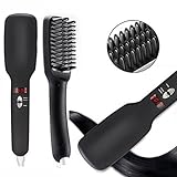 Uthcracy Brush Hair Straightener, Instant Magic Silky Straight Hair Styling, Anion Hair Care, Anti Scald, Zero Damage, Massage Straightening Irons, Detangling Hair Brush