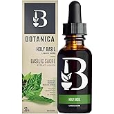 Botanica Holy Basil Liquid Herb Extract Tincture, Increases Energy, Reduces Stress & Anxiety, Natural Herb Extract Remedy, No