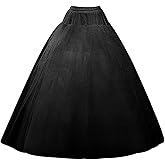 SuBleer A-line Hoopless Petticoat Crinoline 4 layers Underskirt Slips for Wedding Dress Plus Size