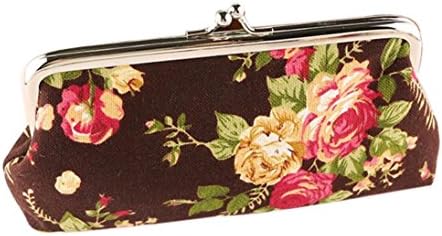 FUA® Elegant Lady Retro Vintage Flower Small Wallet Hasp Purse Clutch Bag (C)