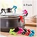 Spill-proof Lid Lifter for Soup Pot Kitchen Tools Lid Stand Silicone Heat Resistant Holder Keep The Lid Open Great Cooking Helpers Decoration Raise The Lid Phone Chopsticks Bracket Lid Lifter 6 Pack