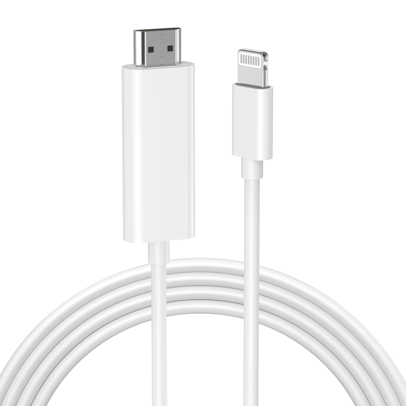 Photo 1 of [Apple MFi Certified] Apple Lightning to HDMI Cable Adapter for iPhone to TV, 1080P Lightning to Digital AV Adapter Sync Screen Connector for iPhone 14 13 12 11 XS XR to HDTV Projector Monitor, 6.6ft