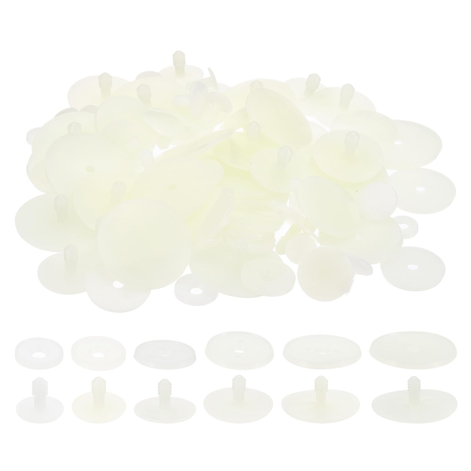 PATIKIL 15, 20, 25, 30, 35, 40, 45mm Doll Joints, 42 Set Plastic Removable Animal Joints Connector Engage Bolt for Bear Limbs Making Head Joints DIY Crafts