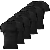 Niksa Men's Compression Shirts, Compression Shirts for Men Short Sleeve Athletic, Quick Dry Workout T Shirts Base Undershirt