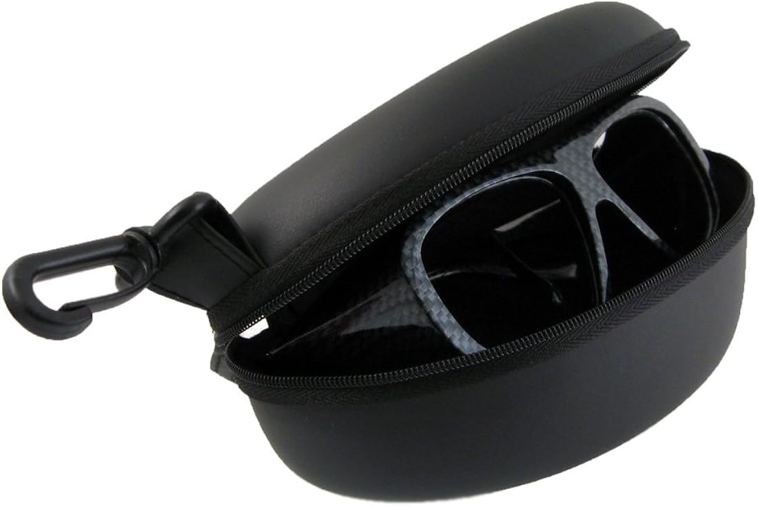 Extra Large Sunglass/goggle Case with zipper and clip (B701