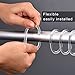 24 Packs Plastic Shower Curtain Rings Hooks for Bathroom Shower Window Rod (Clear)
