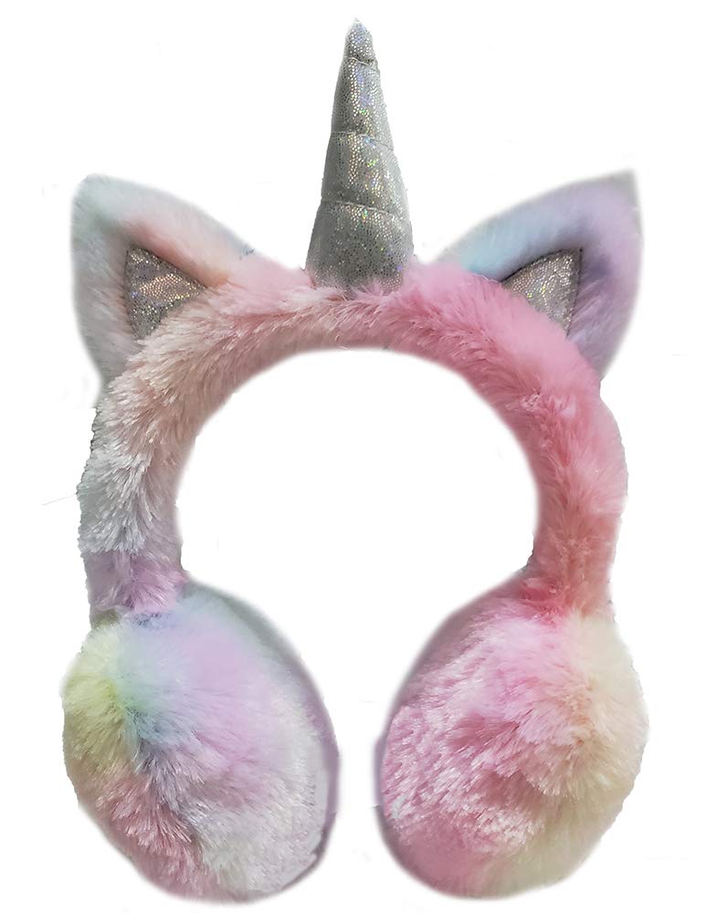 Gifts Treat Girls Earmuffs Unicorn Ear Muffs in Colorful Plush Design, M, Colorful Unicorn