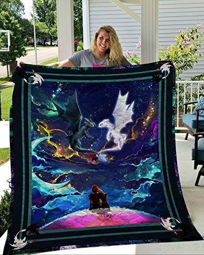 Kids How to Train Your Dragon Theme Quilt Blanket for Kids Bedding Throw Soft Warm Thin Blanket with Cotton Quilt (style4,130150cm)