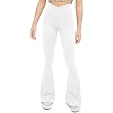 viehunt Womens Crossover Flare Leggings 