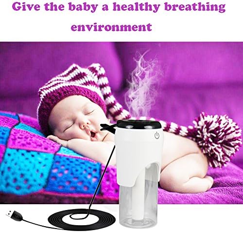 NINISEI Double Port USB Car Fresh Air Humidifier, Air Purification, Compact and Convenient to Carry.