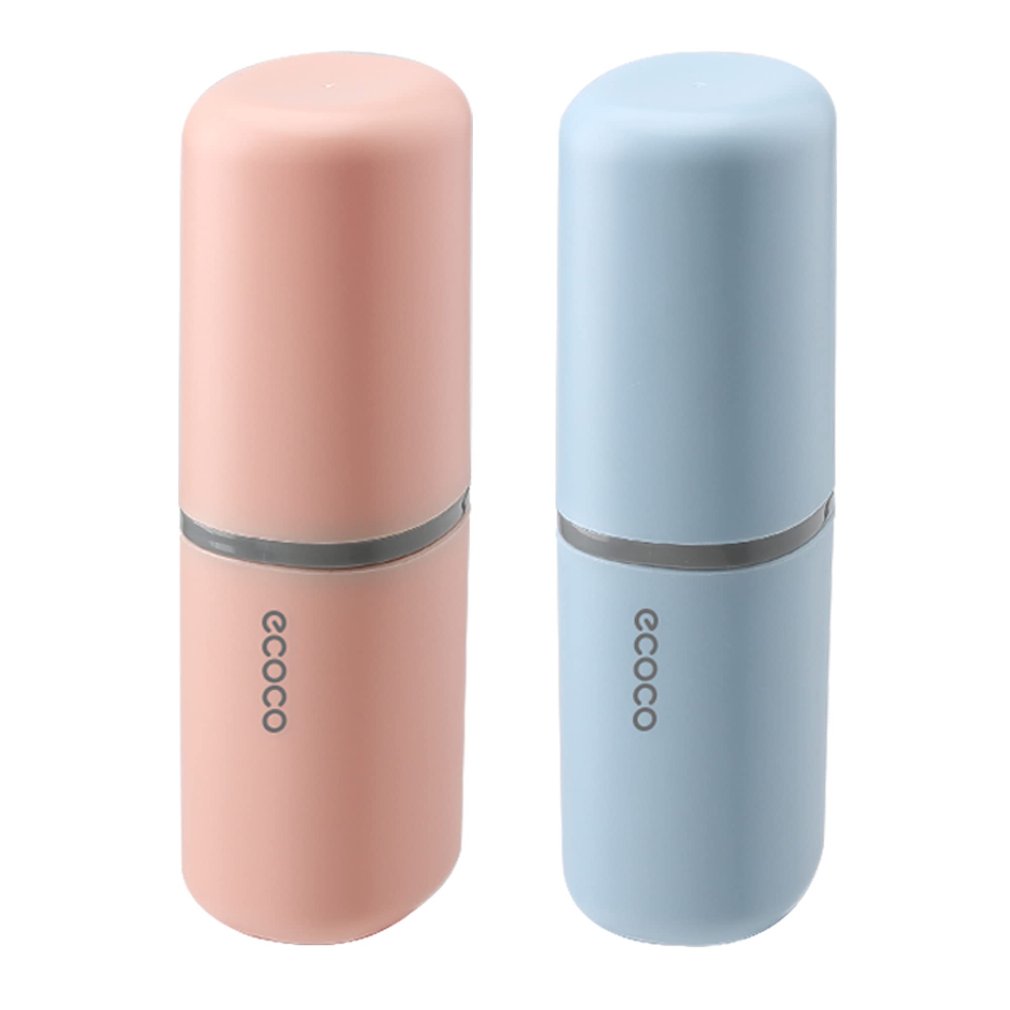 Photo 1 of ZWCEGND 2PCS Toothbrush Travel Case,Multi-Function Portable Toothbrush Cover,Dustproof Toothbrush Holder,Suitable for Business Camping Travel or Daily Use(Pink+Blue)