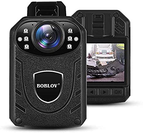 BOBLOV KJ21 32GB Body Worn Camera, 1296P Body Worn Camera, Support Memory Expand Max 256G, Outdoor 8-10Hours Recording Police Body Cam Lightweight and Portable, Clear Night Vision (64GB)