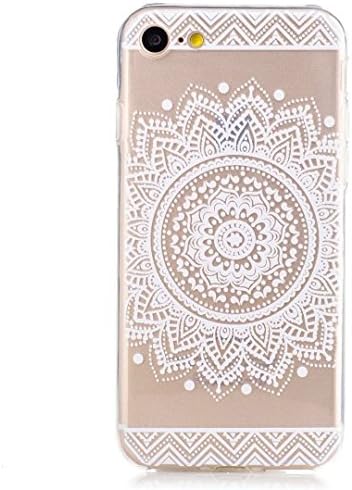 iPhone 7 Case, LTWS Premium Accessory Ultra Thin Transparent Clear Soft Gel TPU Silicone Case Cover for Apple iPhone 7 (4.7 inches)-White Mandala