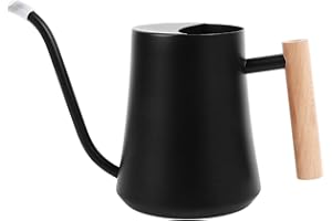Stainless Steel Long Spout Watering Pot 35oz Proof Small Watering Can with Wooden Handle for Indoor Plants Garden Tool Matte 