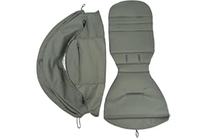 Feliliber Baby Stroller Seat Cushion and Canopy Compatible with Babyzen YOYO 2 and YOYO+, Pushchair Accessories Replacement Kit, Waterproof Double-Layer Fabric (Olive Green)
