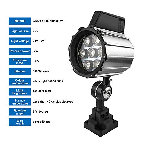 image for TOAUTO Short Arm LED Work Light 12W 24V~36V Aluminum Alloy Lighting 28
