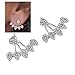 SUNSCSC Clear Crystal Rhinestone Dangle Water Drop Simple Ear Stud Earrings