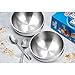 22oz Heavy Duty Metal Rice Cereal Bowls Disumos 304 Stainless Steel Serving Bowls Double Walled Ice Cream Soup Bowls Heat Insulated Mixing Bowls Set 2 Pack