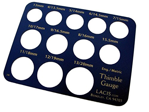 Thimble Gauge (finds sewing finger size)