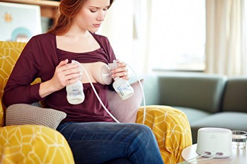 philips avent double electric breast pump with breastfeeding accessories