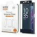 Orzly Xperia XZ Screen Protector, 2.5D Pro-Fit Tempered Glass Screen Protector for Xperia XZ Smartphone (2016 Version - 5.2 inch Model) - Transparent with Black Rim
