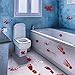 Begleri Bloody Handprints Footprints Stickers Halloween Decorations 91 Pcs Red