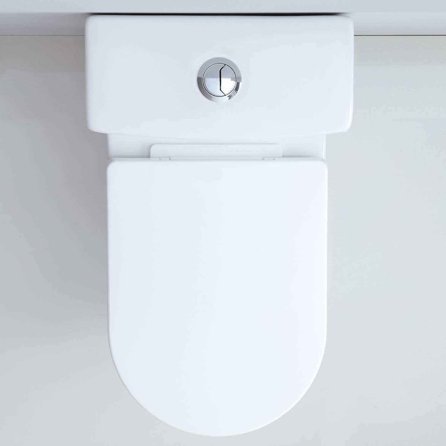 HOROW HWMT-8733S Small Toilet 25" Long x 13.4" Wide x 28.4" High 1-Piece Short Compact Bathroom Tiny Mini Commode Water Closet Dual Flush Concealed Trapway - - 