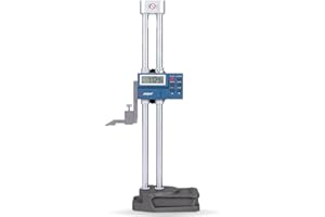 Dasqua 12"/300mm Double Beam Digital Height Gauge with Feed Wheel, Heavy Duty Cast Iron Base with Carbide-Tipped Scriber, Accuracy: ±0.0015"/0.04mm, Resolution 0.001"/0.01mm