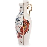 Porcelain Vase Diameter 14 cm H.32.5 "Hybrid-Adelma | &Oslash; 14 cm H.32.5 The Hybrid collection is inspired by traditional decorative motifs of the West on the one hand and the East on