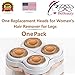 BeBeauty Replacement Blade Heads Legs Women Hair Remover, Hair Remover Replacement Head with a Bracket Razer for Legs, Bikini, Arms, Ankles, Armpits As Seen On TV 4 Floating Heads Rose Gold.