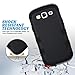 ULAK Galaxy S3 Case, S3 Case - Shock Resistant Series Hybrid Rubber Case Cover for Samsung Galaxy S3 III i9300 3in1 Hard Plastic +Soft Silicone(Black)