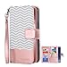 Galaxy S8 Wallet Cas, Samsung Galaxy S8 Case, BENTOBEN PU Leather Flip Folio Case Cover with Card Slots Pockets Wrist Strap Magnet Closure Cute Case Cover for Samsung Galaxy S8, Rose Gold