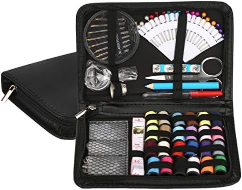 Sewing Kit,Narata Mini Size Travel Portable Sewing Kits Box 97 Premium Sewing Supplies Basket,24 Spools of Thread-20 Color,30 Quality Sewing Pins,20 Fixed Needle for Beginners, Kids,Emergency Day Gift