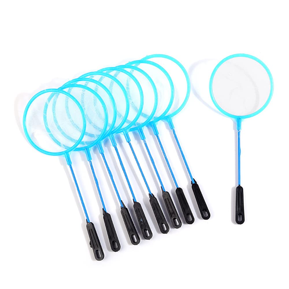 10Pcs Shrimp Nets Small Fishing Aquarium Catcher Plastic Separation Tools for Fish Brine Hatchery, Blue, 20*9*4.7