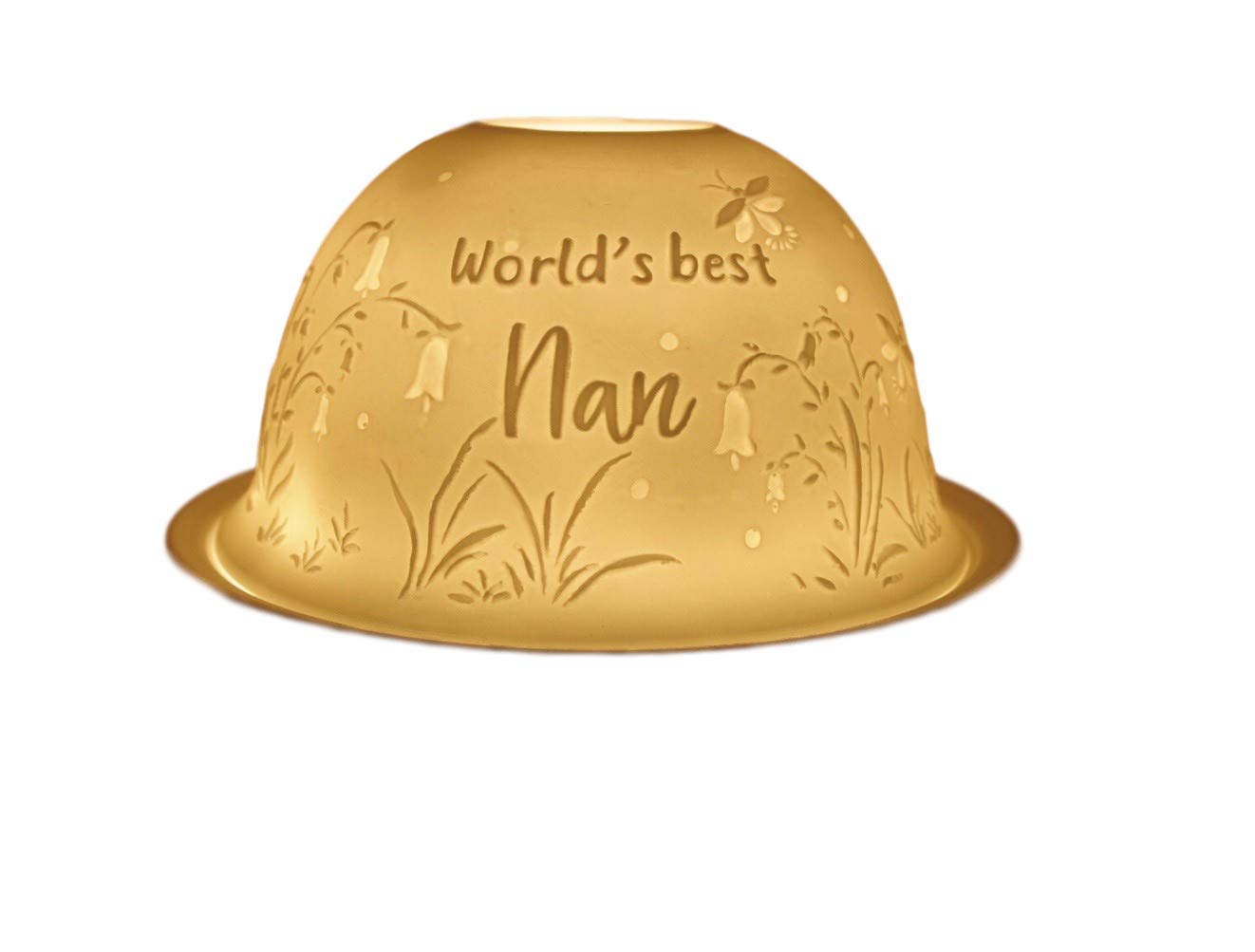 Nordic Lights Tealight Candle Holder for Nan, Set of Shade & Plate, Living Room, or Dining Room Table Decorations, Home Decor Accessories - Porcelain - One Size