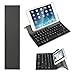 BATTOP Upgrade Foldable Bluetooth Keyboard with Kickstand Universal for iOS Android Windows (Black)