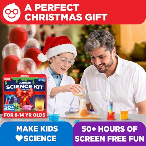 Doctor Jupiter Toy Science Kit for Boys & Girls Ages 7-8-9-10-11-12-13-14 | Birthday Gifts for 7+ Year Old Kids | Learning & Education toys, 50+ Experiments | Science Kits for Kids Ages 8-12, Birthday Gift Ideas for Boys & Girls 8, 9, 10, 11, 12 Year Olds, STEM Educational Toys