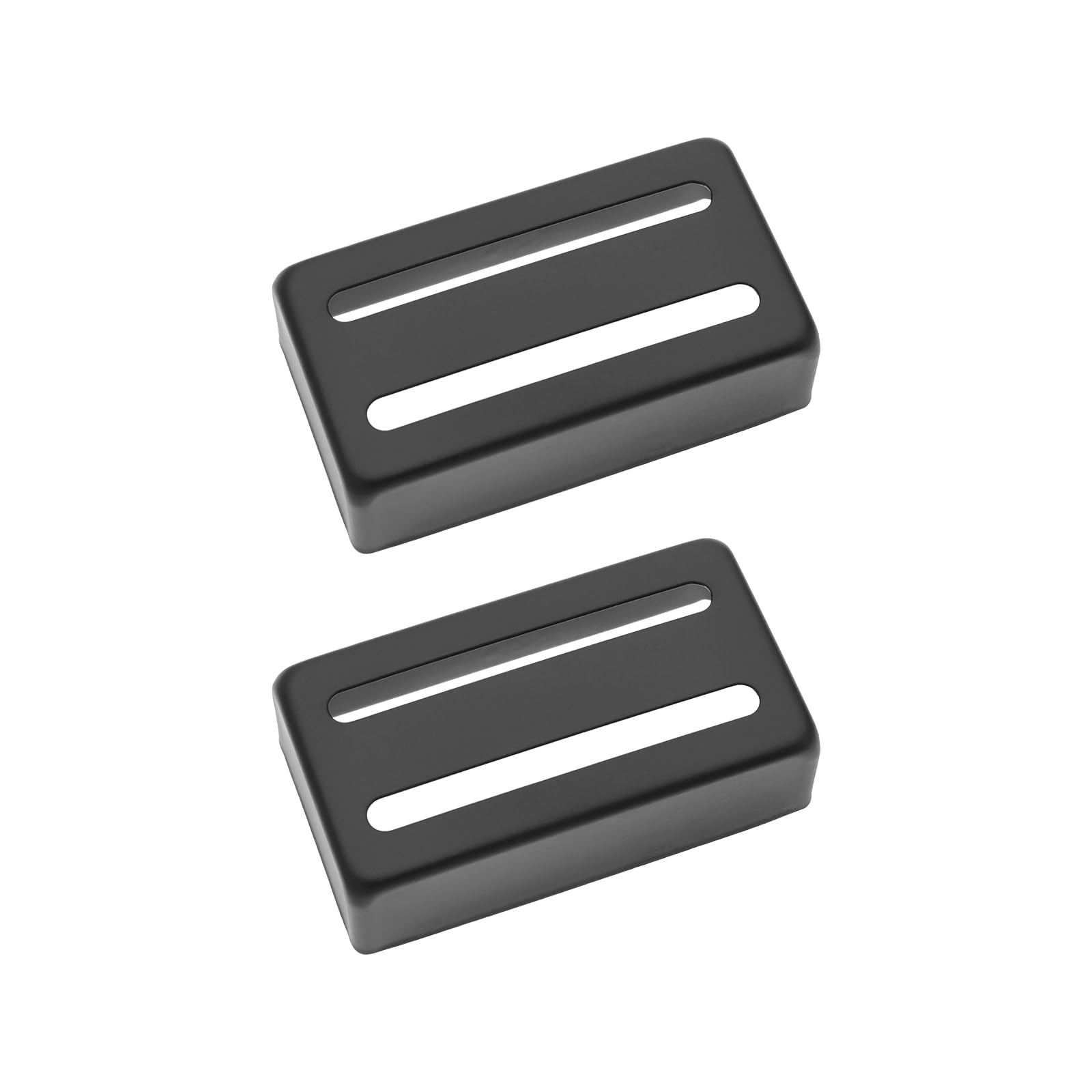Create idea 2pcs Brass Two Slot Style Guitar Pickup Cover 70x 39 x 19mm Classic Copper Humbucker Cover for Electric Guitar Pickup Parts, Black