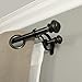 Decopolitan Urn Telescoping Double Drapery Rod Set, 36-72