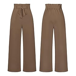 GUOLEZEEV Wide Leg Trousers for Women High Waisted